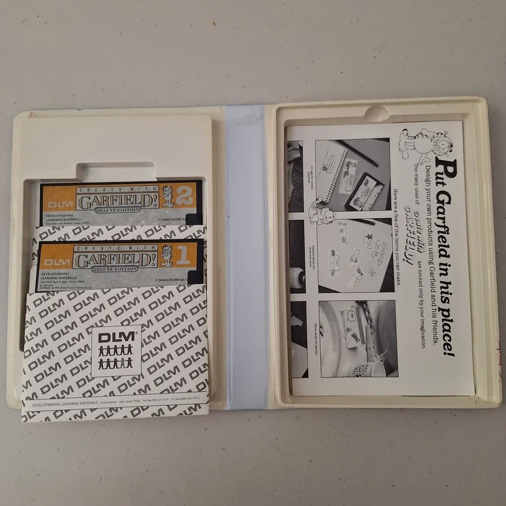 Vintage: 1987 - Create With Garfield - Deluxe Edition - Apple Computer Software